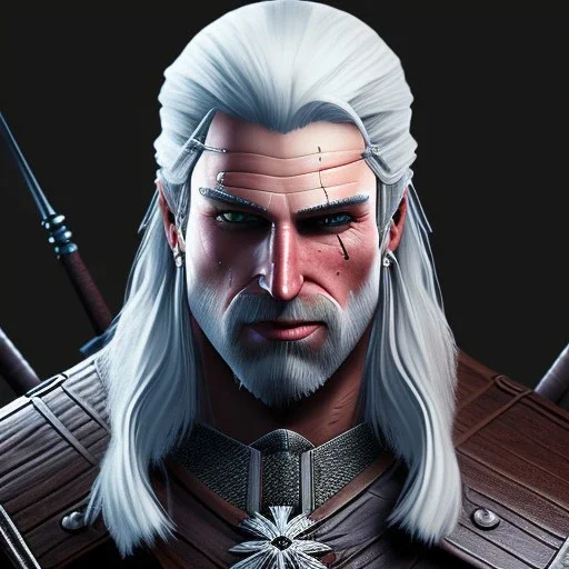 Geralt of Rivia, traditional japanese brushed style