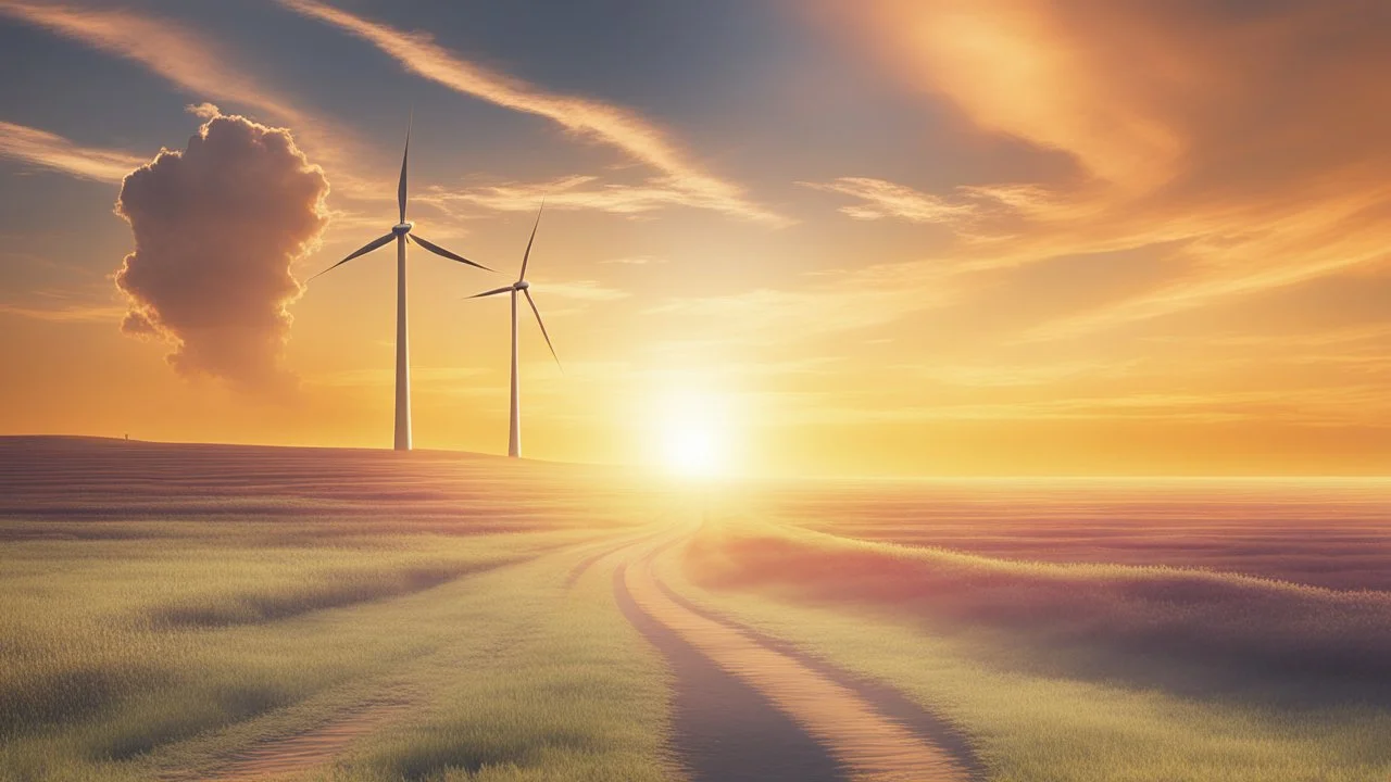 "The image depicts a vision of the future of energy. It shows a radiant sun rising above the horizon of nuclear energy, hinting at the potential balance between these two crucial technologies in the field of energy. The beautiful capture of the sun highlights hope and possibilities for achieving a more sustainable and clean future."