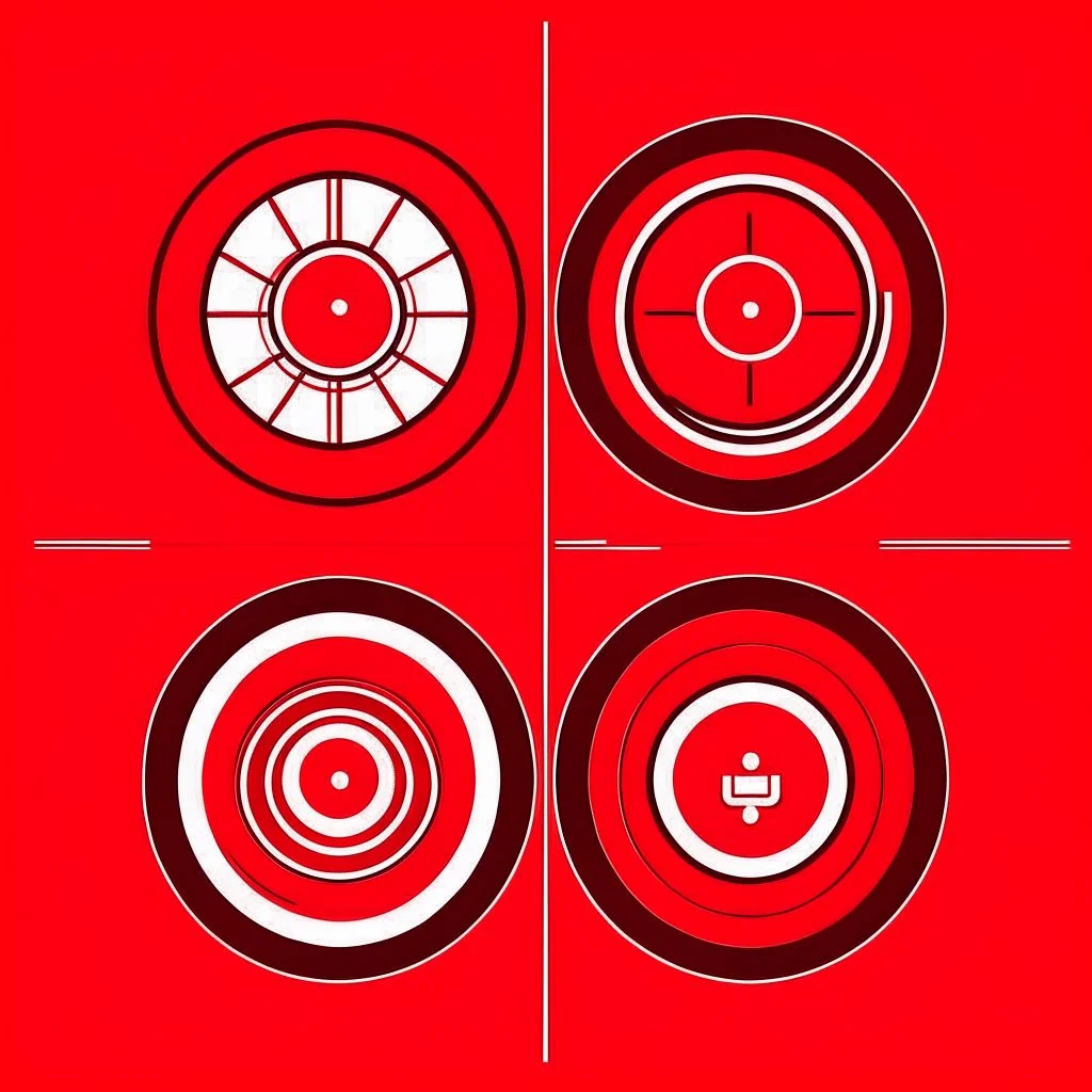 round svg logo charts red