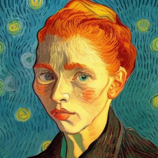 Portrait of a girl Vincent van Gogh style