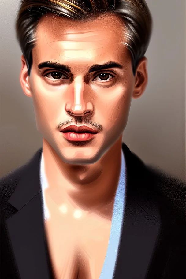 Extremely rich guy, attractive portrait