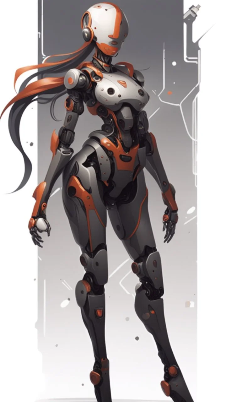 a beautiful robot lady