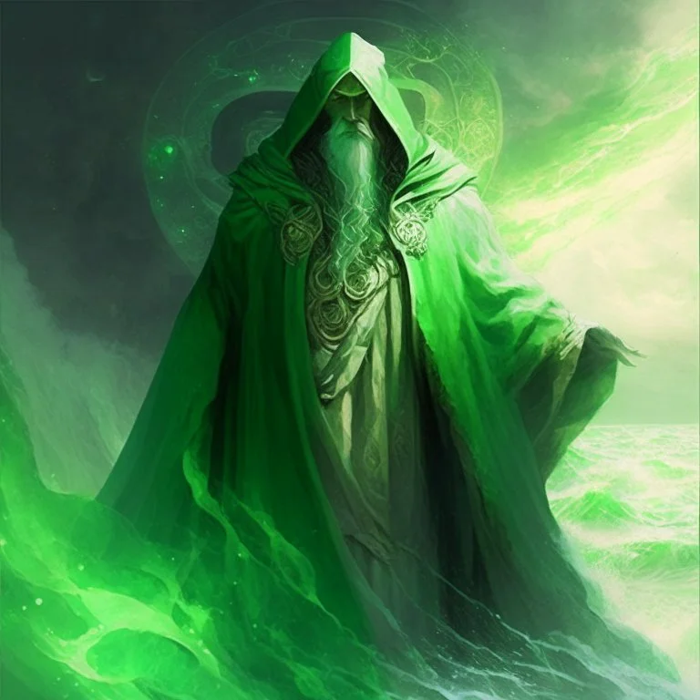 Aere, the God of the Dawn, The Sea, Space and Time. God of mankind and summer. The Father. Cloaked in green trimmed robes