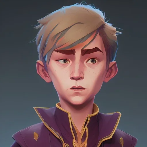 Portrait of a charming wizard kid by Nick Harris