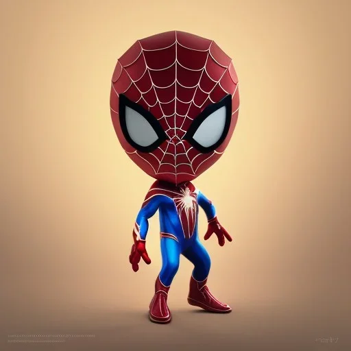 tiny cute {spiderman} toy, standing character, soft smooth lighting, soft pastel colors, skottie young, 3d blender render, polycount, modular constructivism, pop surrealism, physically based rendering, square image