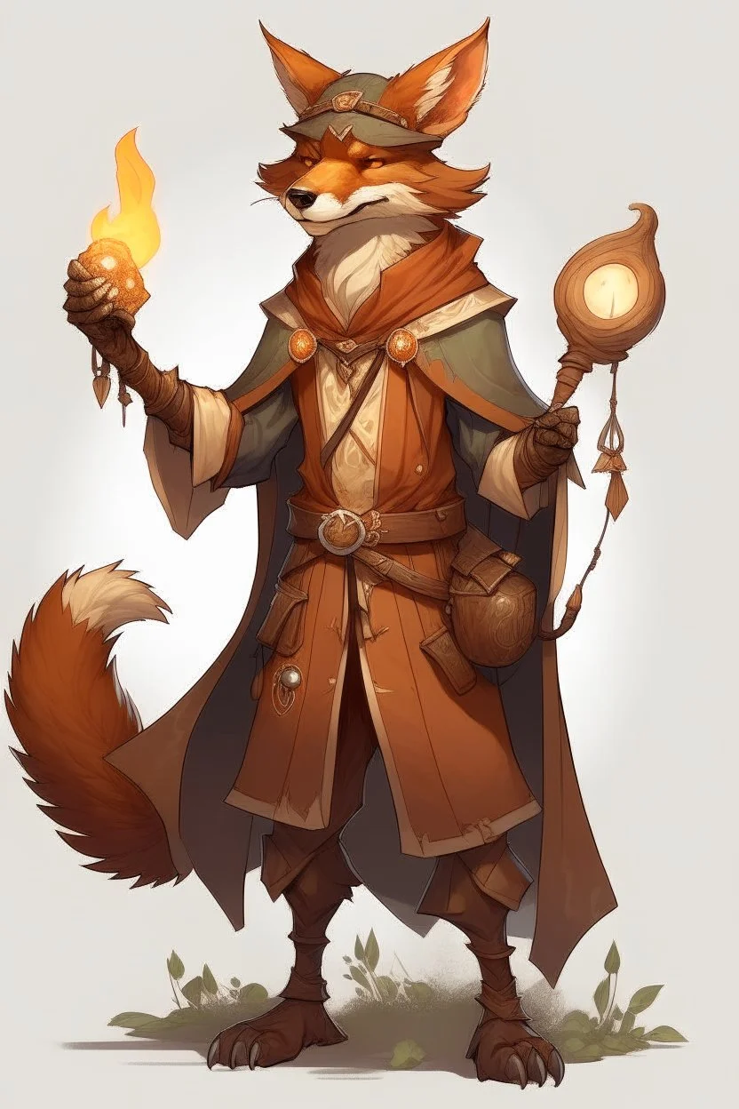 brown fox humanoid wild magic sorcerer dnd