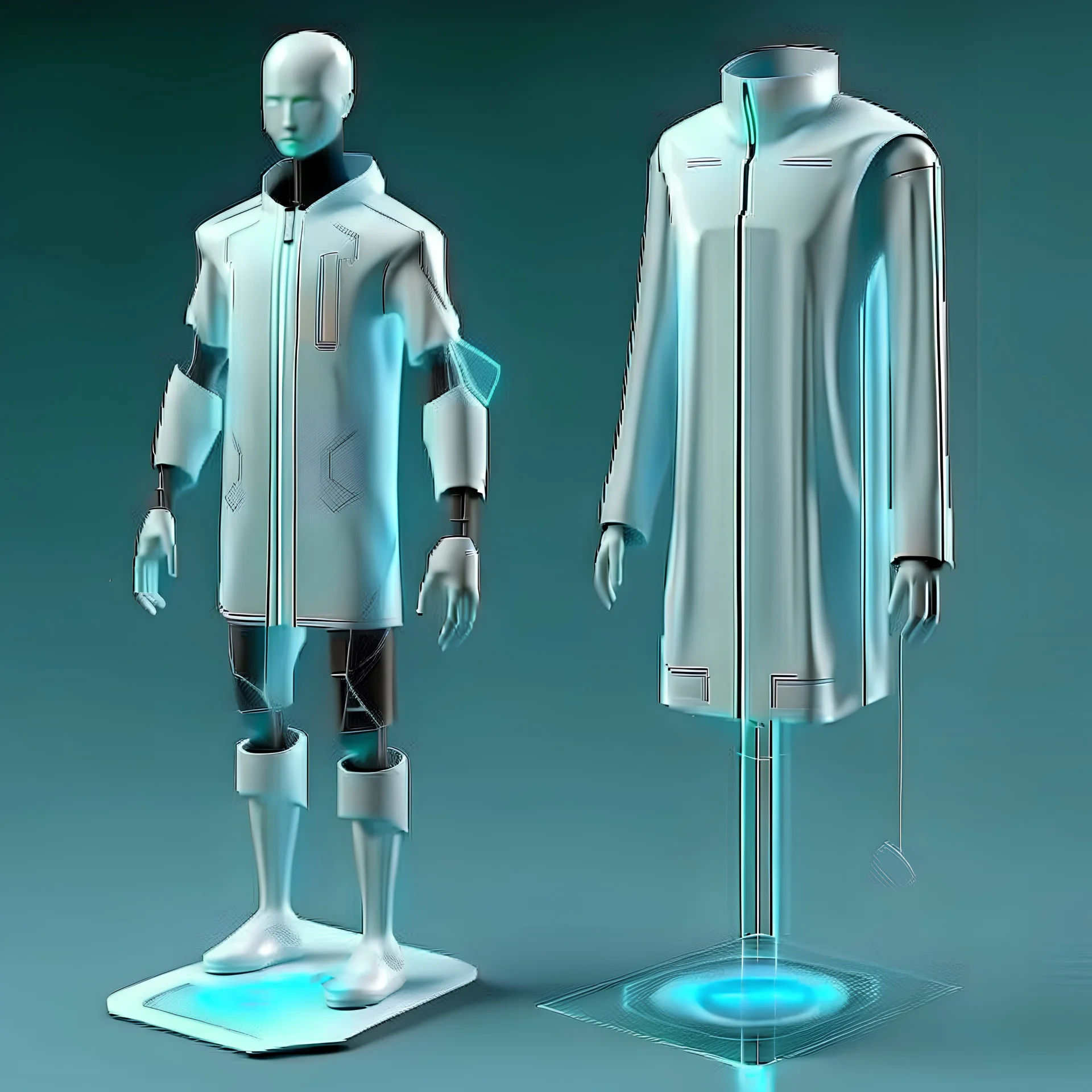 realistic bio technology clothes alone