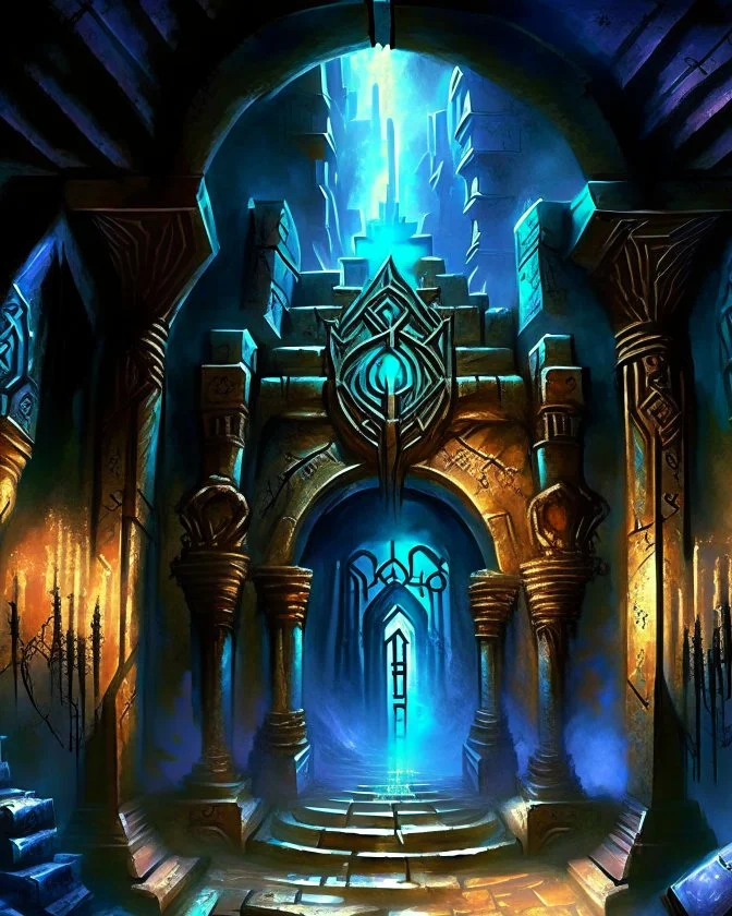 Atlantis palace dungeon room dungeon painterly sci fi fantasy art