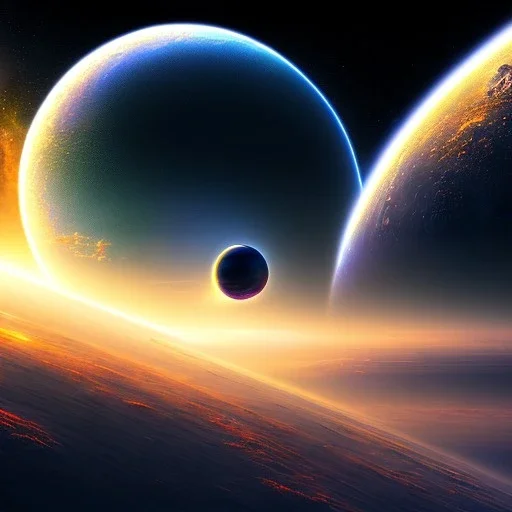 Landscape in space in high definition