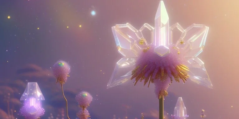 crystal subtle flower in a galactic ambiance beautiful fairy, transparent, delicate colors, in the foreground, full of details, smooth，soft light atmosphere, light effect，vaporwave colorful, concept art, smooth, extremely sharp detail, finely tuned detail, ultra high definition, 8 k, unreal engine 5, ultra sharp focus