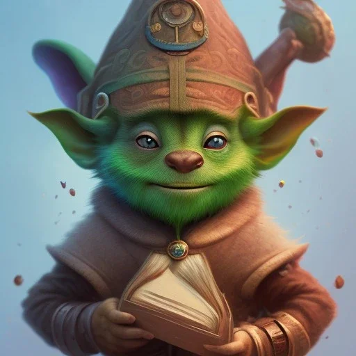 a Portrait of cute human elf Leprechaun as +Book illustration by Gediminas Pranckevičius, Jean Baptiste Monge, Brian Kesinger, Anton fadeev, Kilian Eng,richly detailed