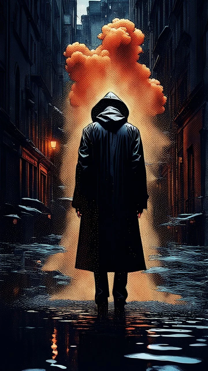 Old city ,minimalism, surreal beautiful fashion gangster wearing a raincoat splash art explosion,minimalist surreal surrounding background,surreal lonely depth,deep soul spirit,fantasy surreal geometry,flat,utopia,album art,cover art,album cover,cinematic,8k,epic movie still,sharp focus,by Gustav Klimt,pascal blanche,rutkowski,repin,artstation hyperrealism painting concept art of detailed character,design matte painting,leaf