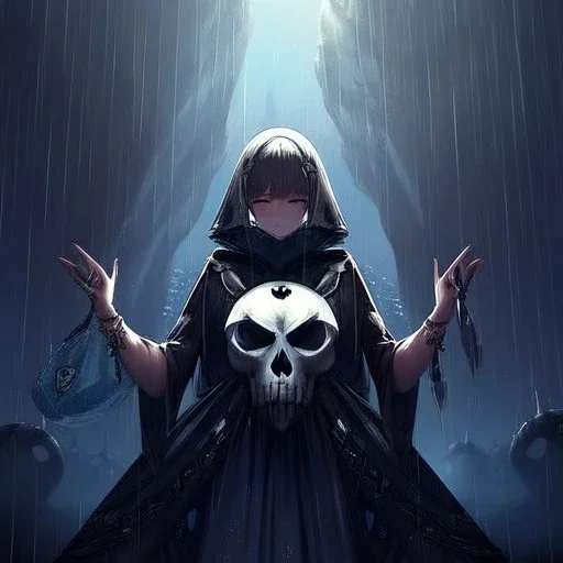 Skulls Queen, raining, raiven,