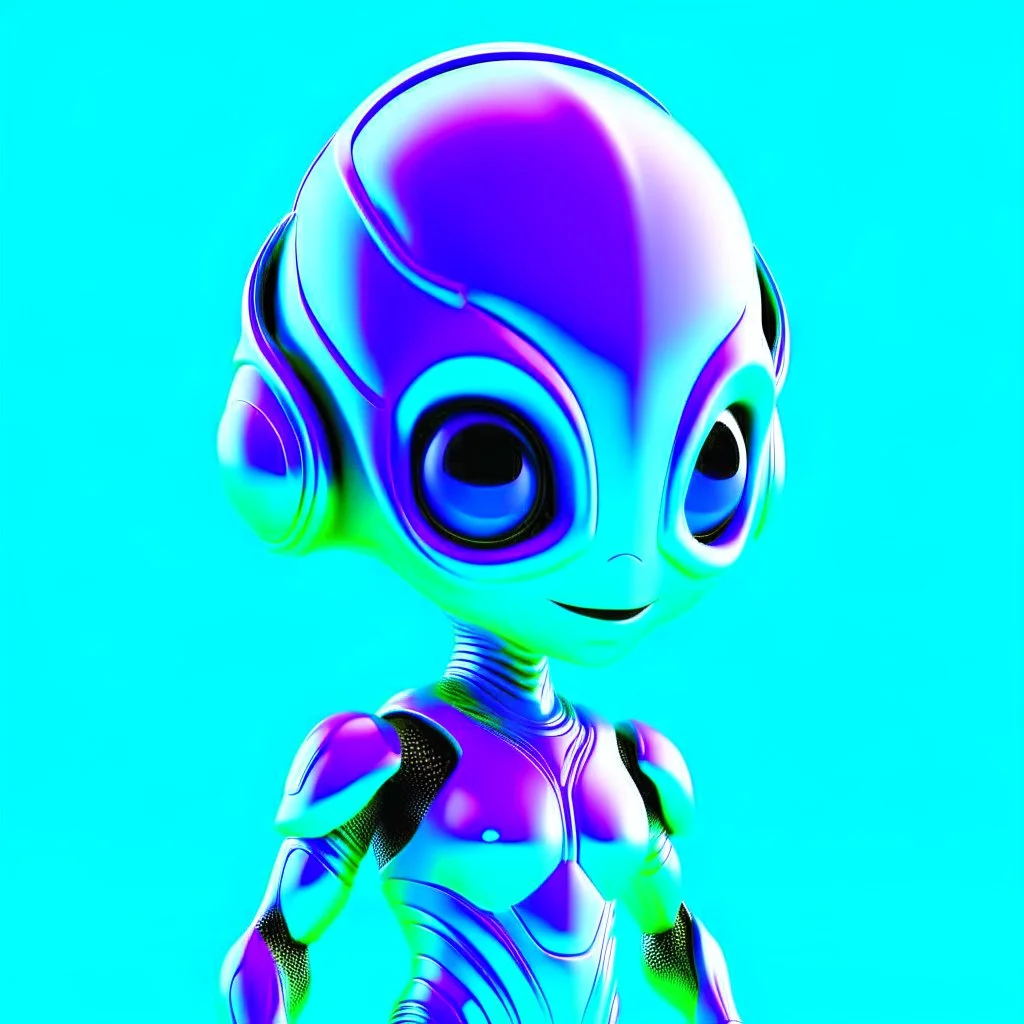 Alien, silver spacesuit, helmet with display, color: silver, style: futuristic Eyes: blue, lighted with blue, Space suit, with geometric decorations Helmet: Equipped with a data display. Back: Holds a set Of metal wings