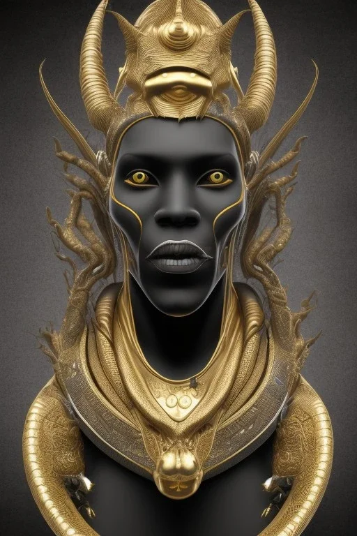 black male African Egyptian alien, cracks in the voodoo head, wicked, diamond eyes, crown, blood, 8k, finely detailed, photo realistic, leopard robe turquoise skull head gold dragon space alien rain skeleton gold teeth silver crown silver space suit spaceships