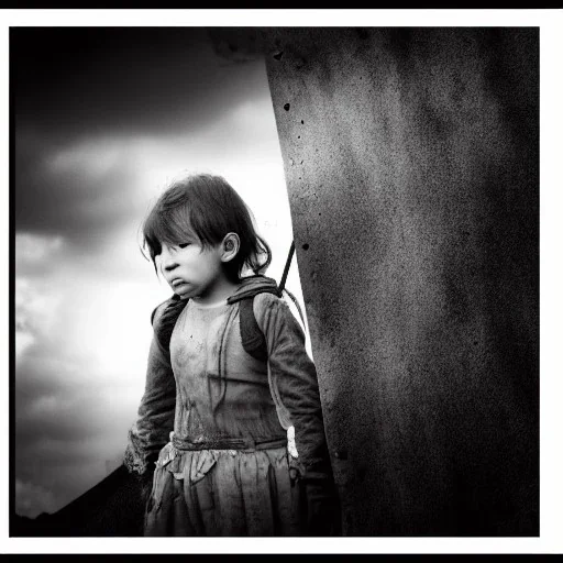 gray-scale, tears, small child, war, lost, dream