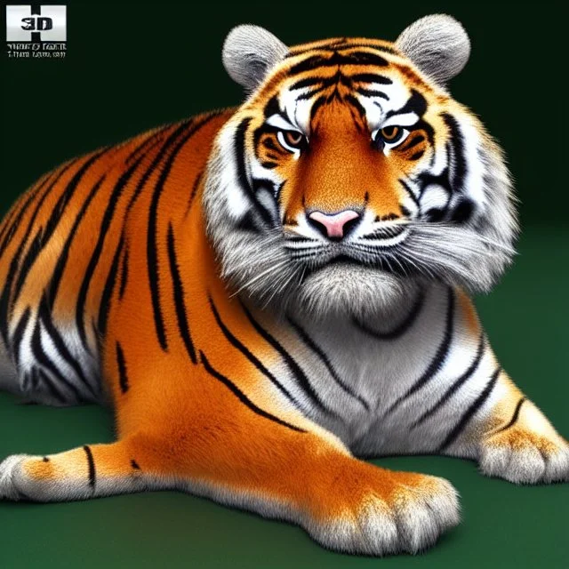 tiger in 3d]