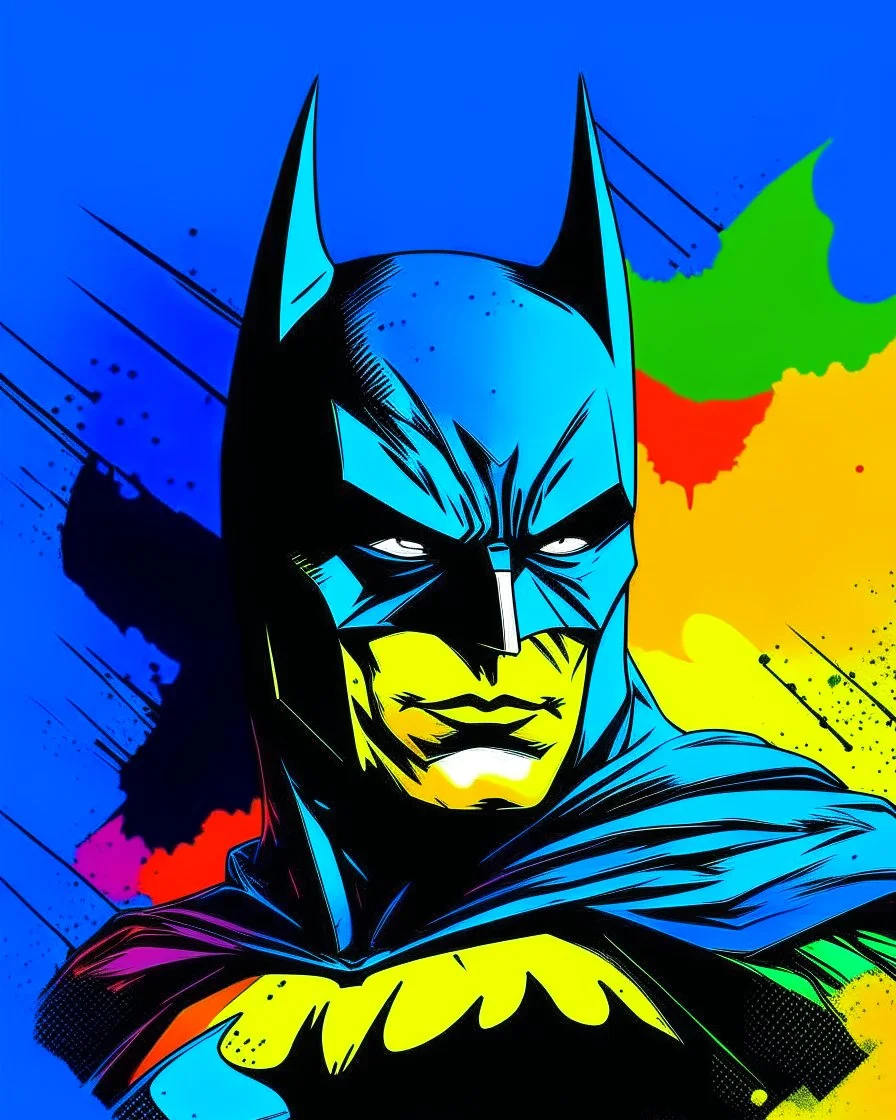 Cartoon of Batman Complementary colors