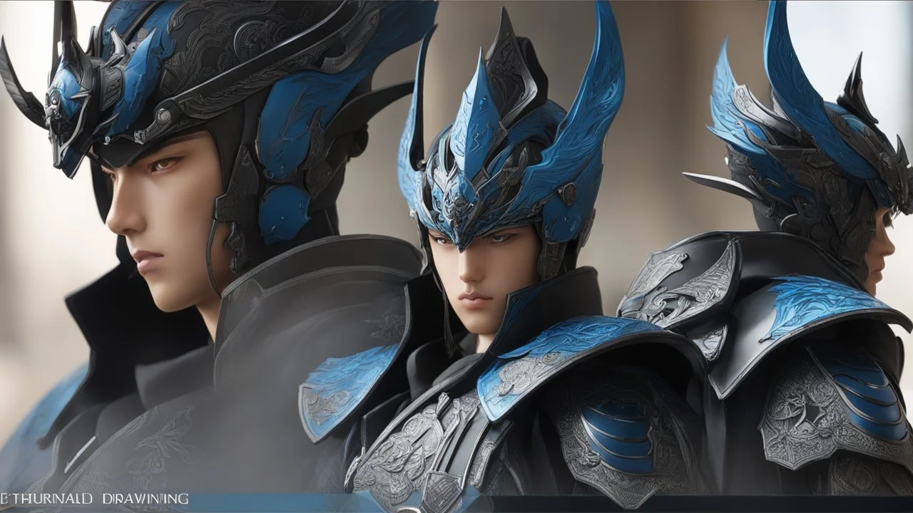 Helmet Class, model Kung fuu custom, black and blue color, solo leveling shadow drawing style, intricate details, highly detailed, high details, detailed portrait, masterpiece,ultra detailed, ultra quality