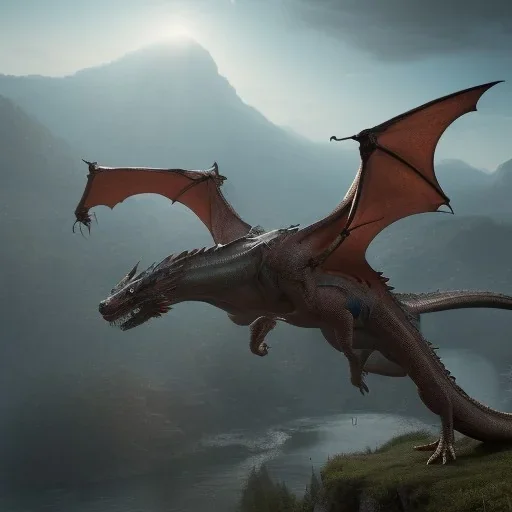 dragon flying, 8k resolution, high-quality, fine-detail, fantasy, incredibly detailed, ultra high resolution,complex 3d render, realistic