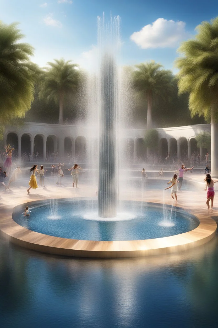 Melody of Fountains Park: Music and Water in Harmony The concept: The Melody of Fountains Park is a place where music and water merge in a single dance, creating a unique atmosphere of harmony and magic. The main elements: * Fountains: * Central Fountain: A monumental fountain with changing jet shapes synchronized with music. * Themed fountains: Several fountains dedicated to various musical genres (classical, jazz, rock, folk). Each fountain will have a unique design and lighting design