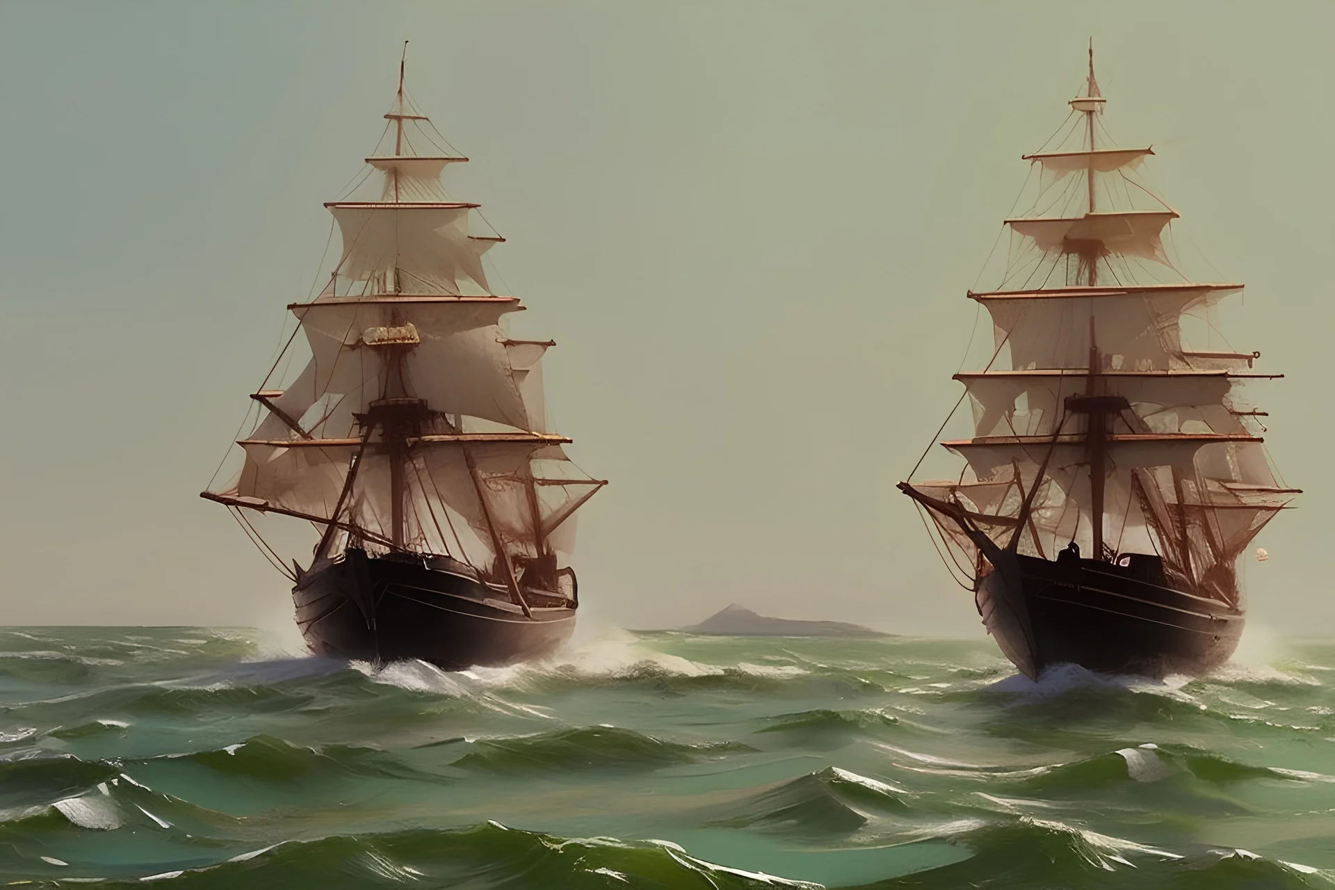 sea, sailing ship