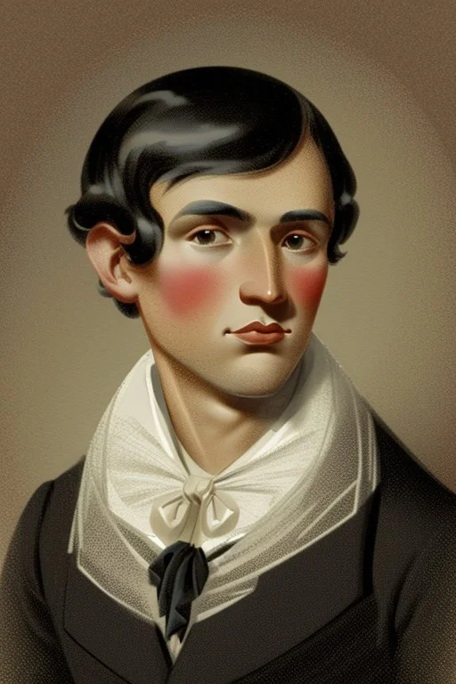 Extremely rich young man portrait 1840s