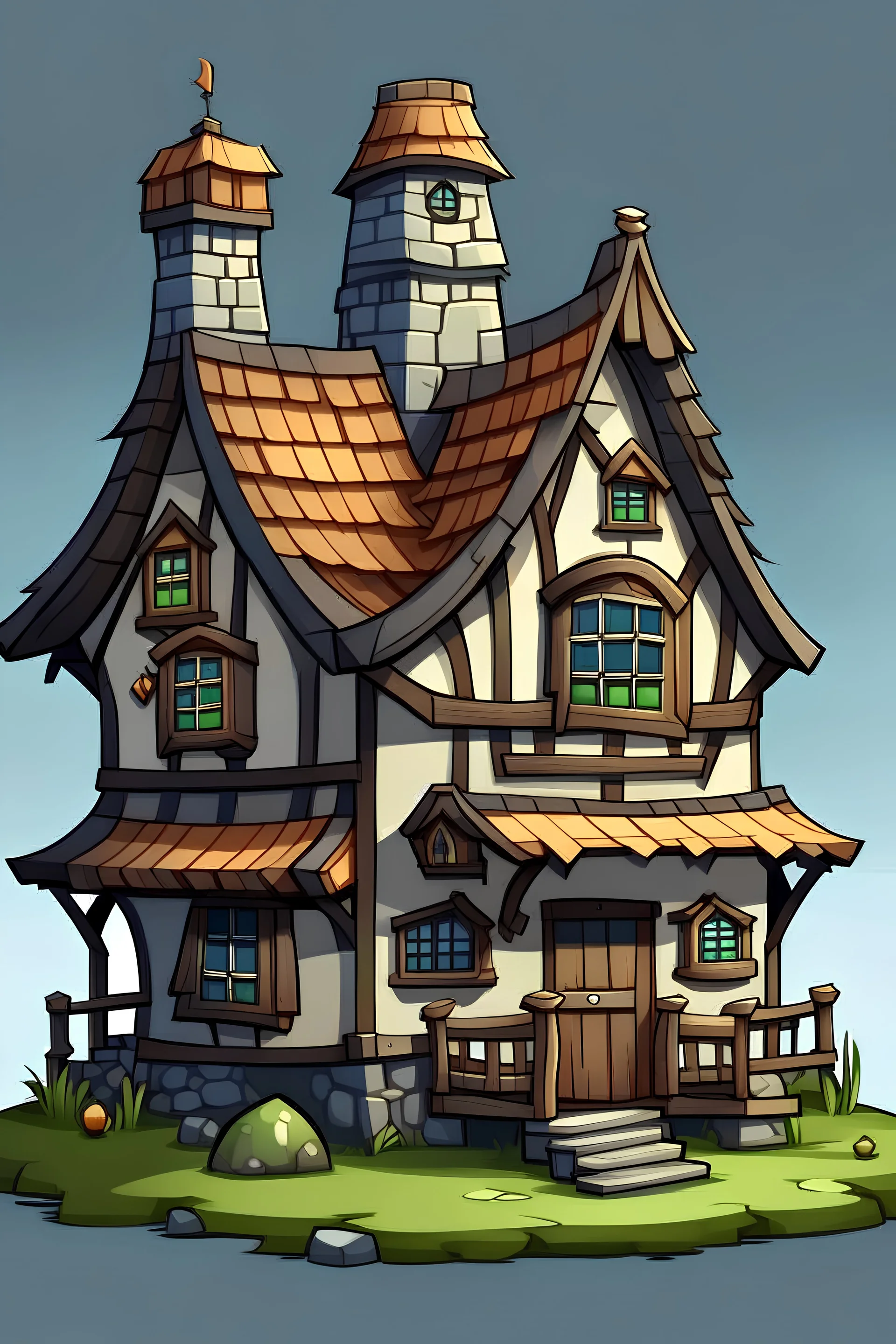 2D game medival house