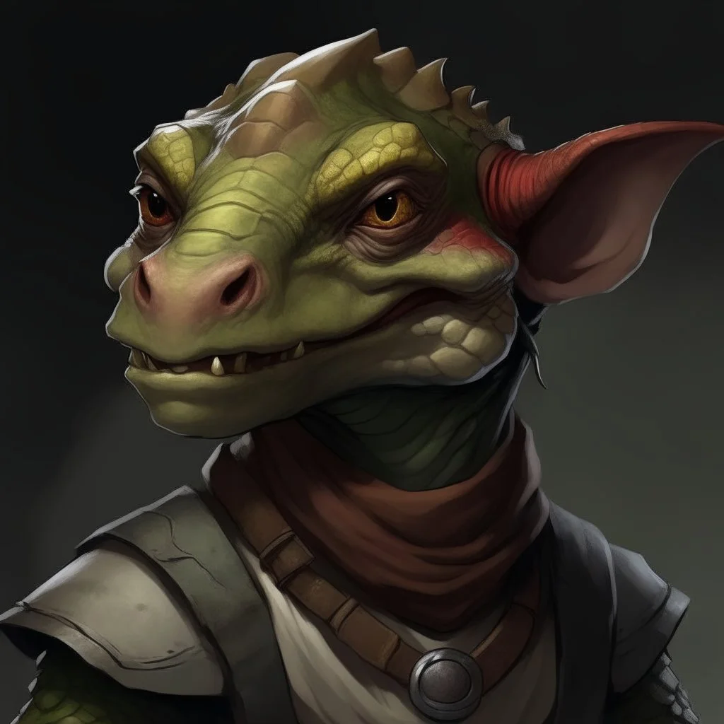 dnd, artistic, illustration, artstation, kobold, reptile, portrait, zombie, skinned