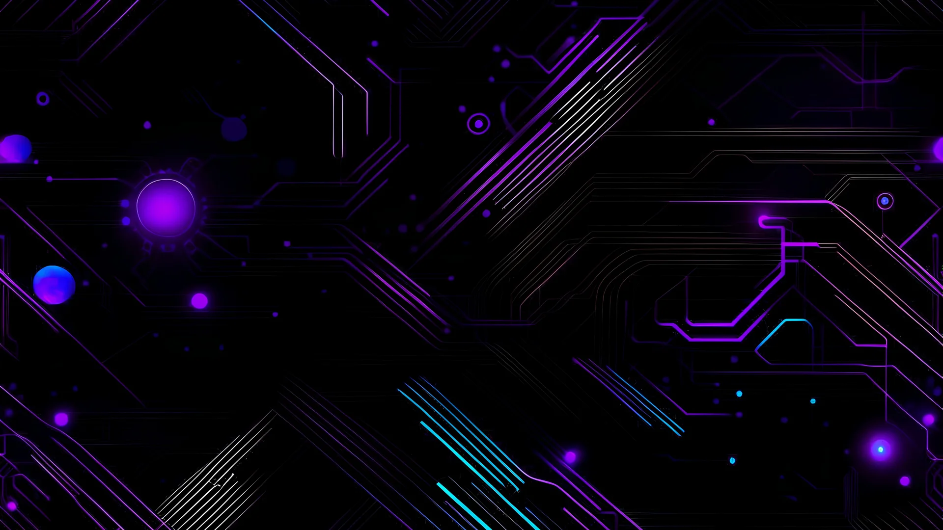 a black background with neon purple elements on it, desktop wallpaper