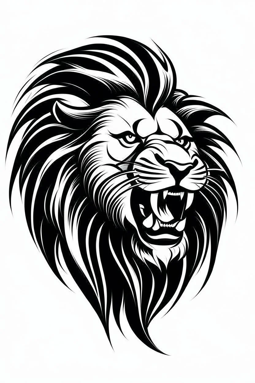 roaring lion ink logo, white background