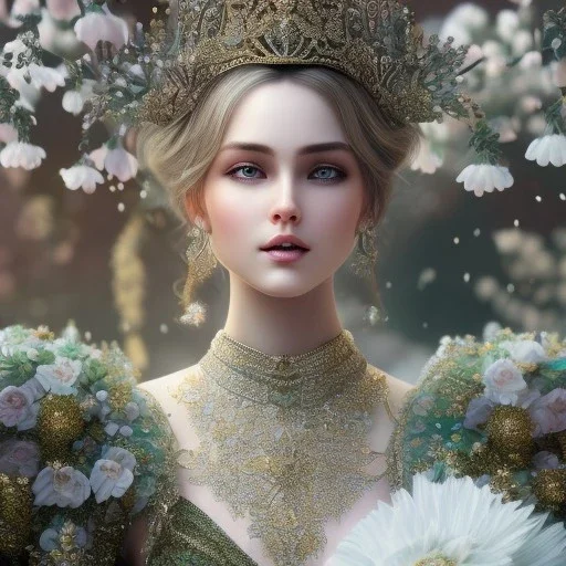 wonderful princess of fractals, hyper detailed, background intricate and detailed, ornate 8 k gorgeous intricate detailed, octane render