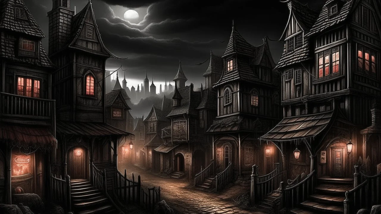 horror fantasy town