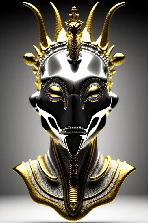 Silver alien, head, wicked, black eyes, blood, 8k, finely detailed, photo realistic, Anunnaki black male African Egyptian alien, cracks in the voodoo head, wicked,Asian turquoise eyes, crown, Elephant, 8k, finely detailed, photo realistic, tiger turquoise skull head gold dragon space alien sun skeleton gold gorilla silver crown silver eyes