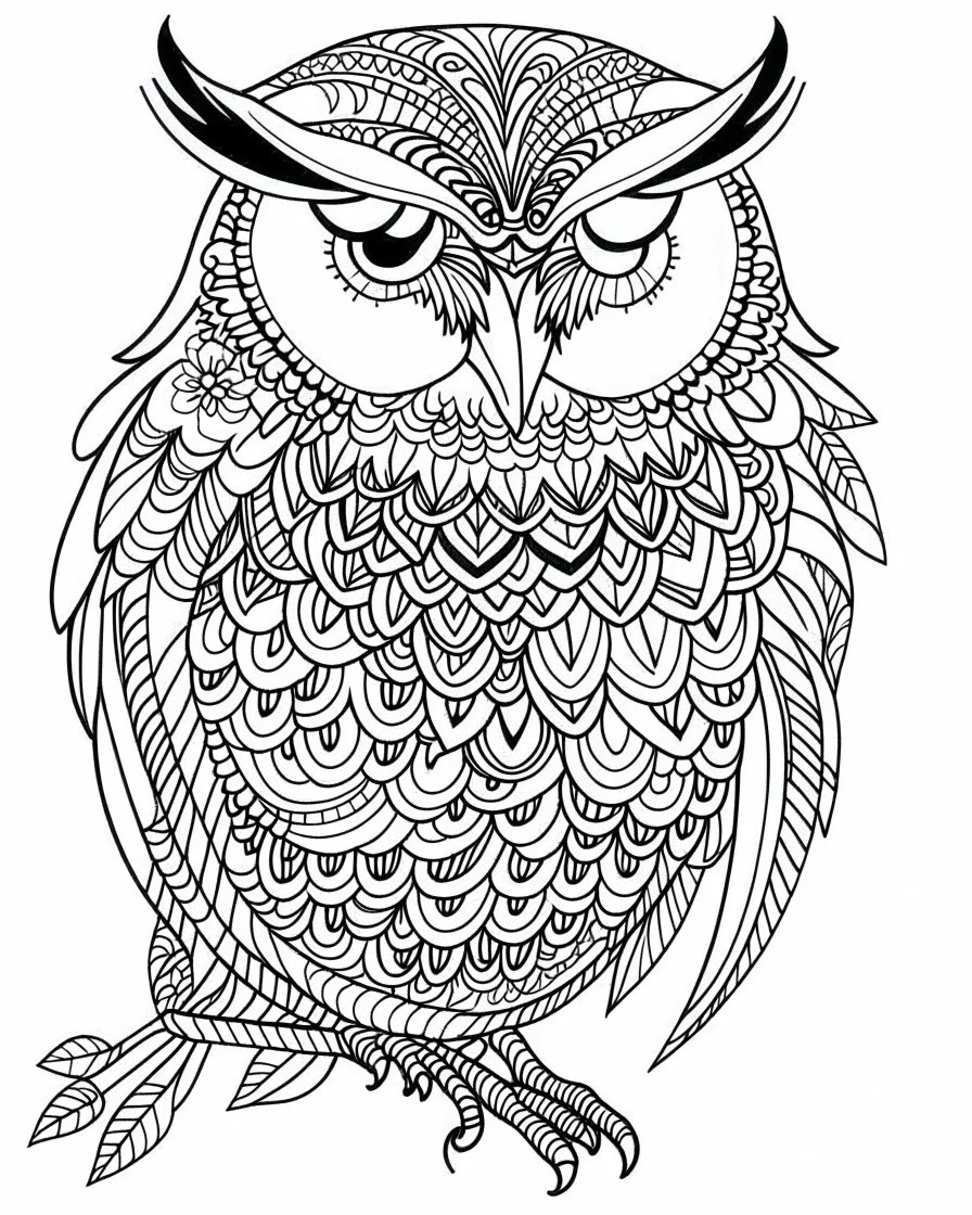 owl coloring page