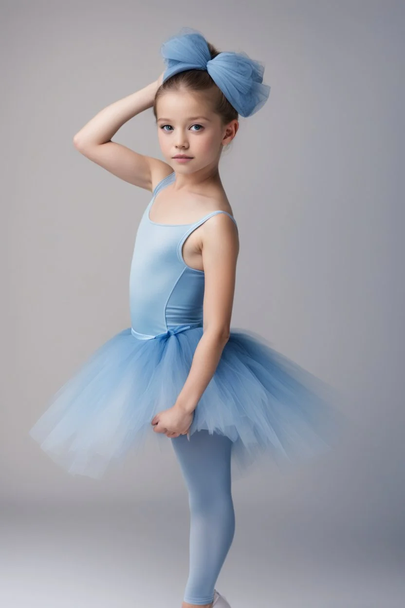 ballerina outfit, blue tones