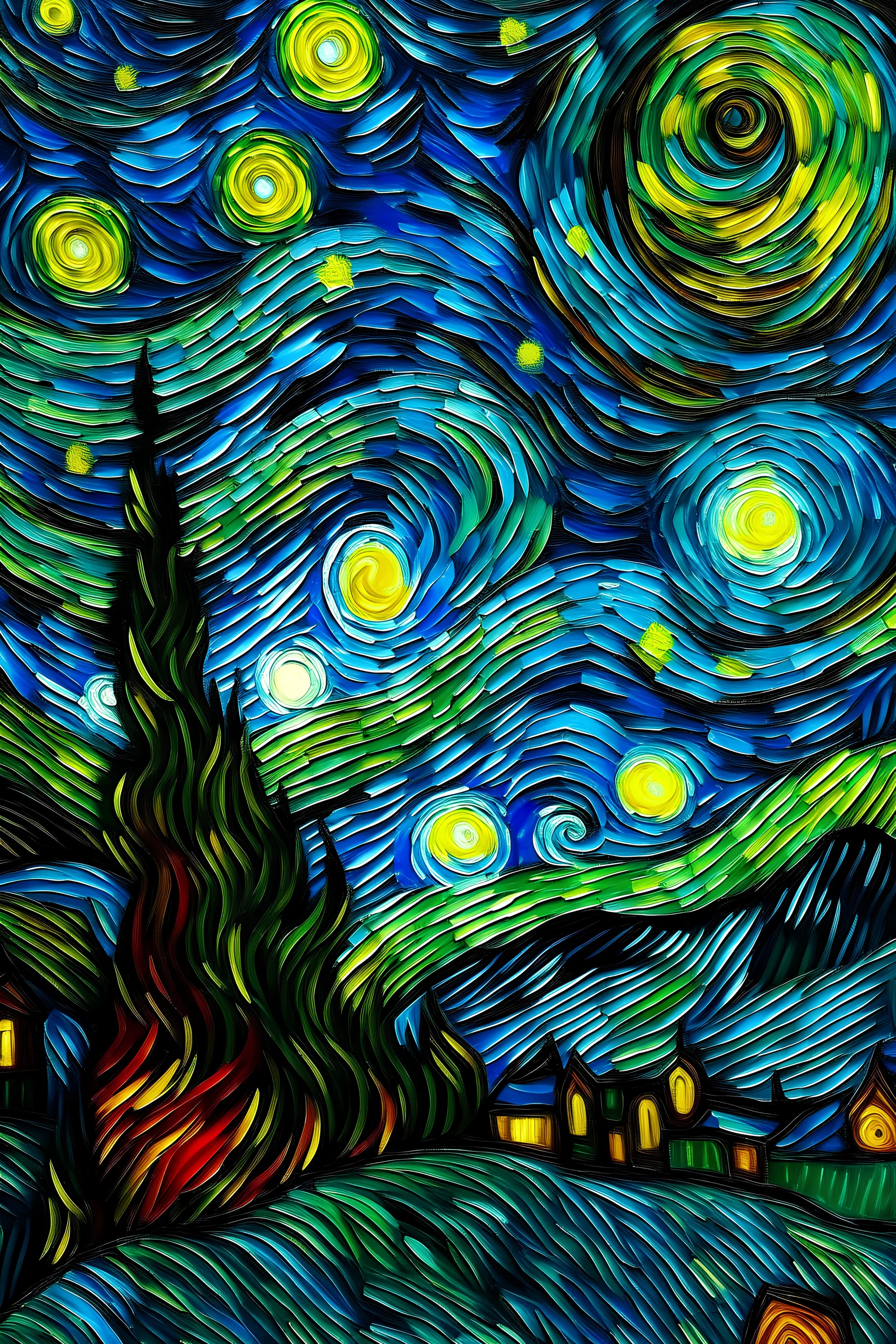 van gogh night star