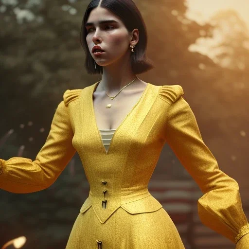 Full body, 3d render, dua lipa, 1800's women style, 1800's hair style, 1800's women clothes style, hyper realistic, octane render, unreal engine 5, 8k, palace background, uhd