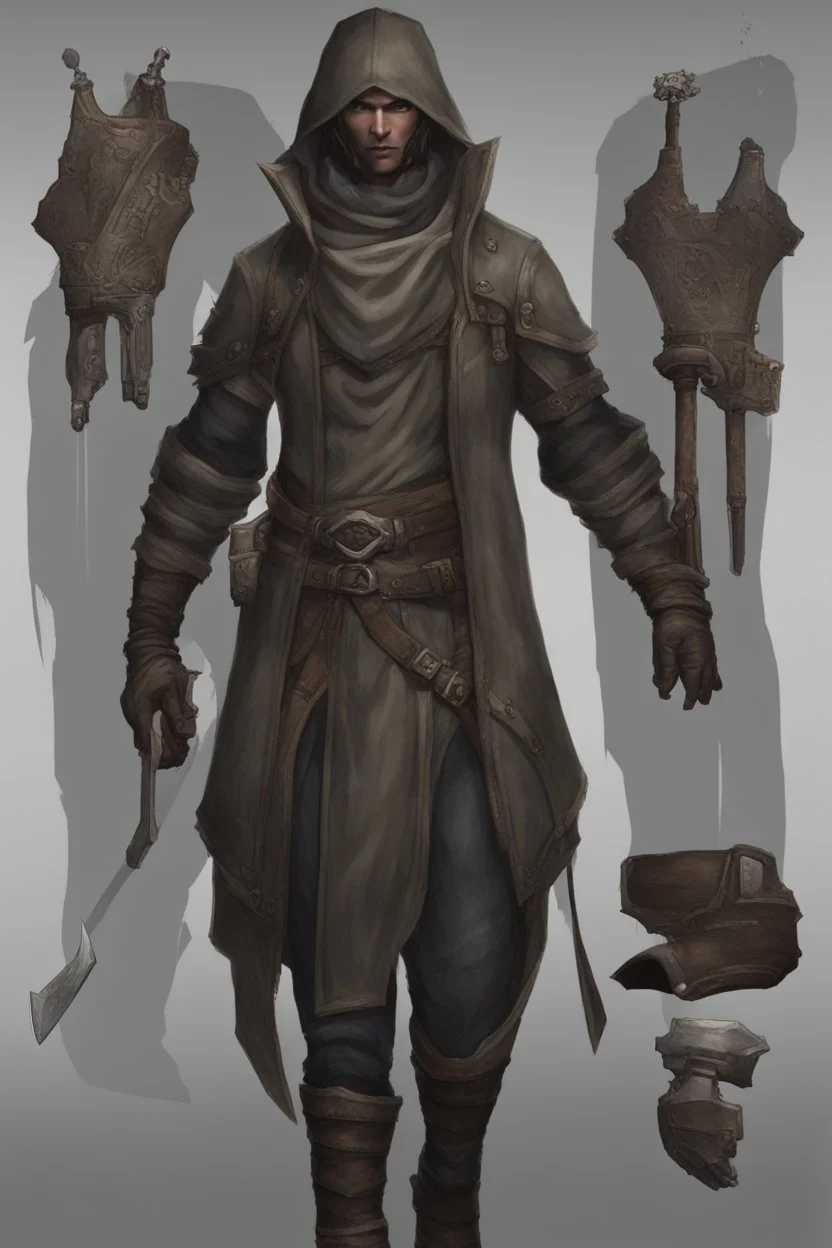 Male human rogue i na city