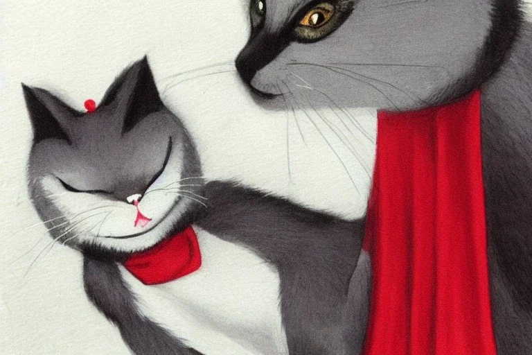 Vampire cat with cape