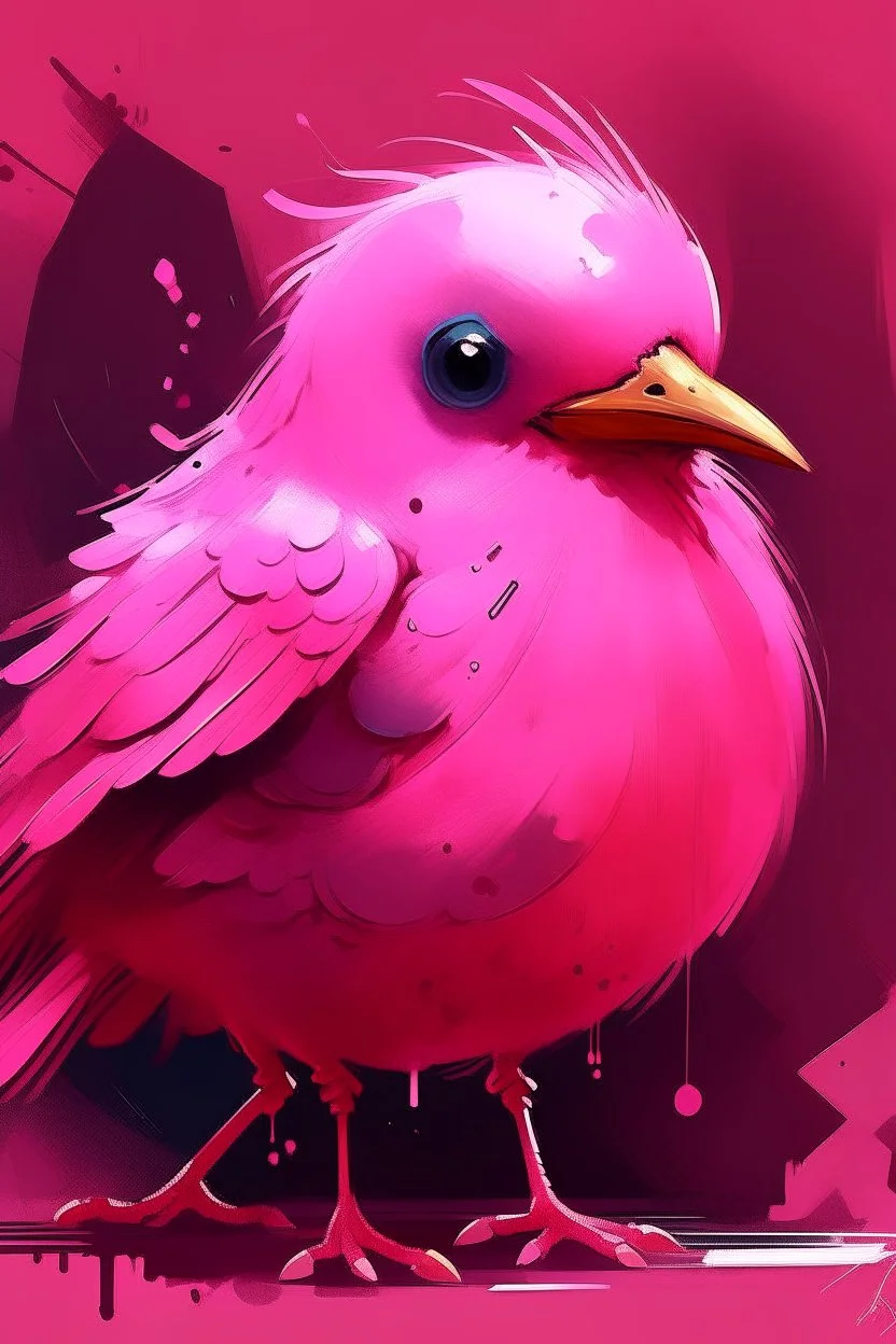 the pink harror bird