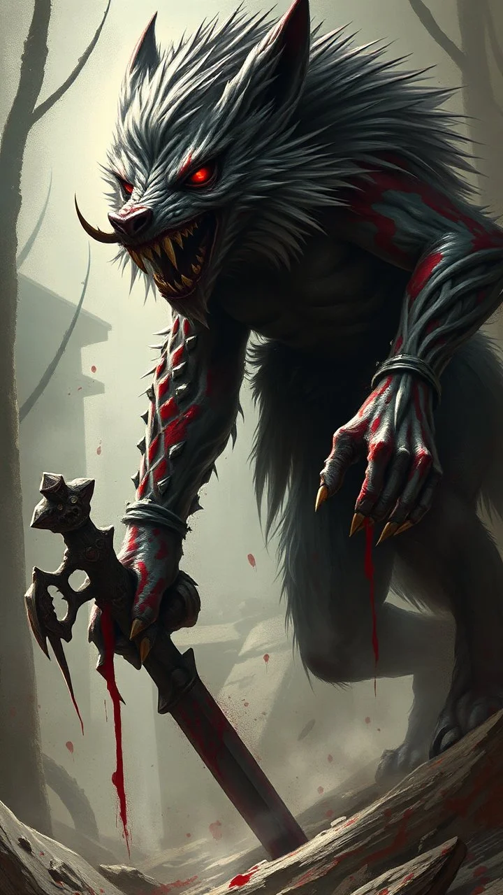 werewolf monster warrior blood