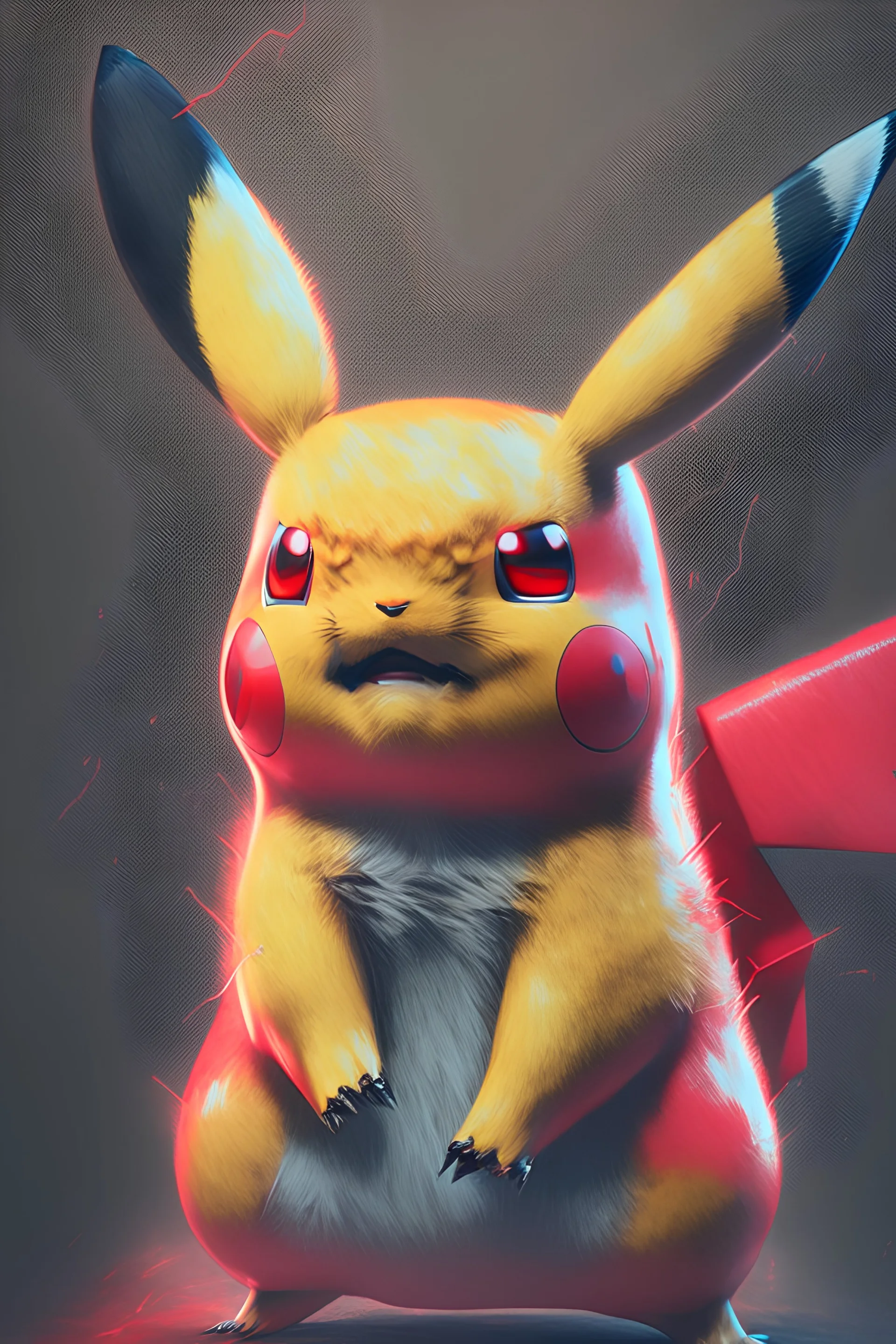 Pikachu vermelho 4k