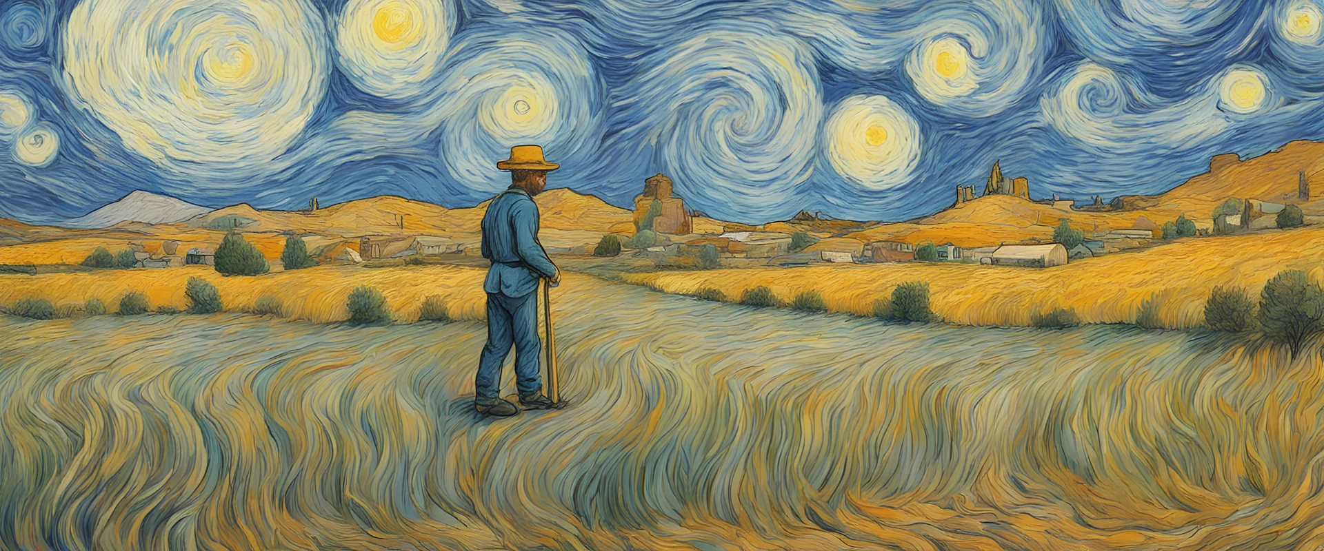 clean and renewable energy for a better future drawn by Van Gogh