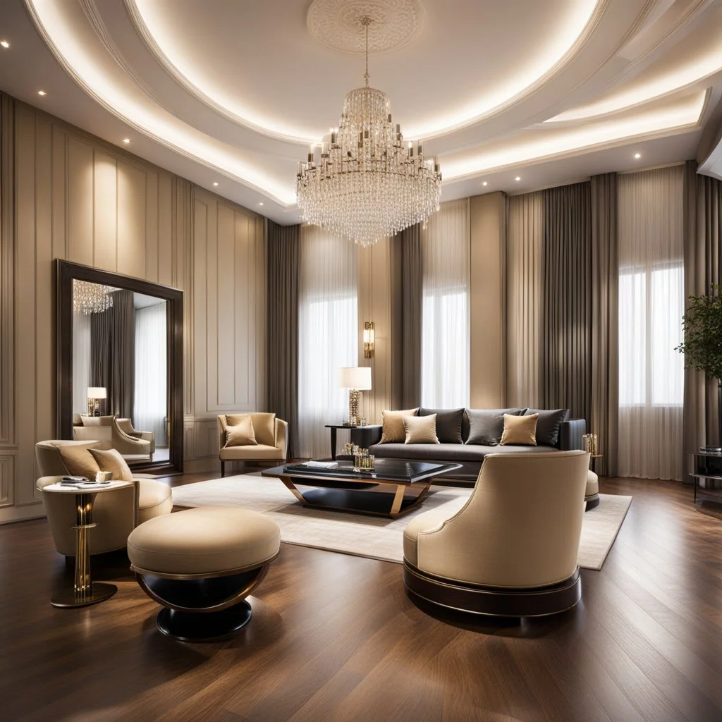 luxury room with luxury furniture ,wide floor for dancing