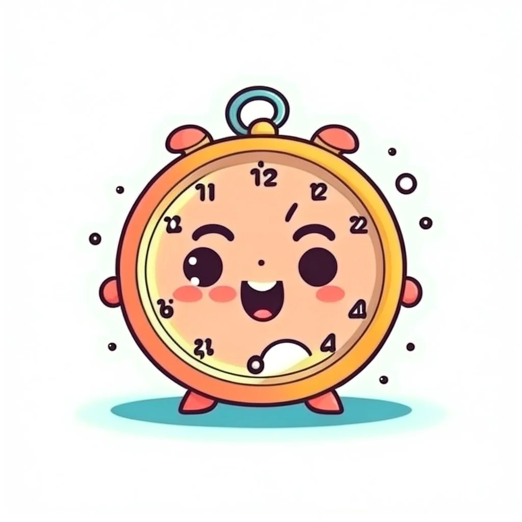 clock cartoon cute