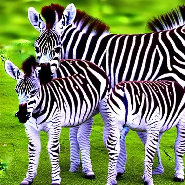 2 cute baby zebra