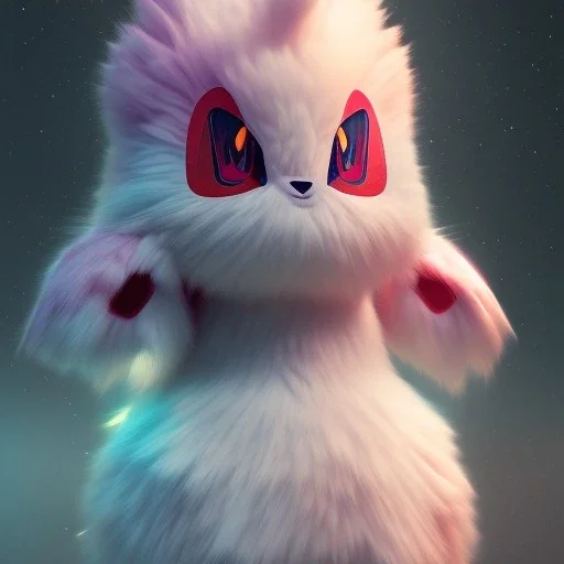 Cute Mysterious Pokémon,Ambiance dramatique, hyperrealisme, 8k, high quality, great details, within portrait, illustration, ghost form