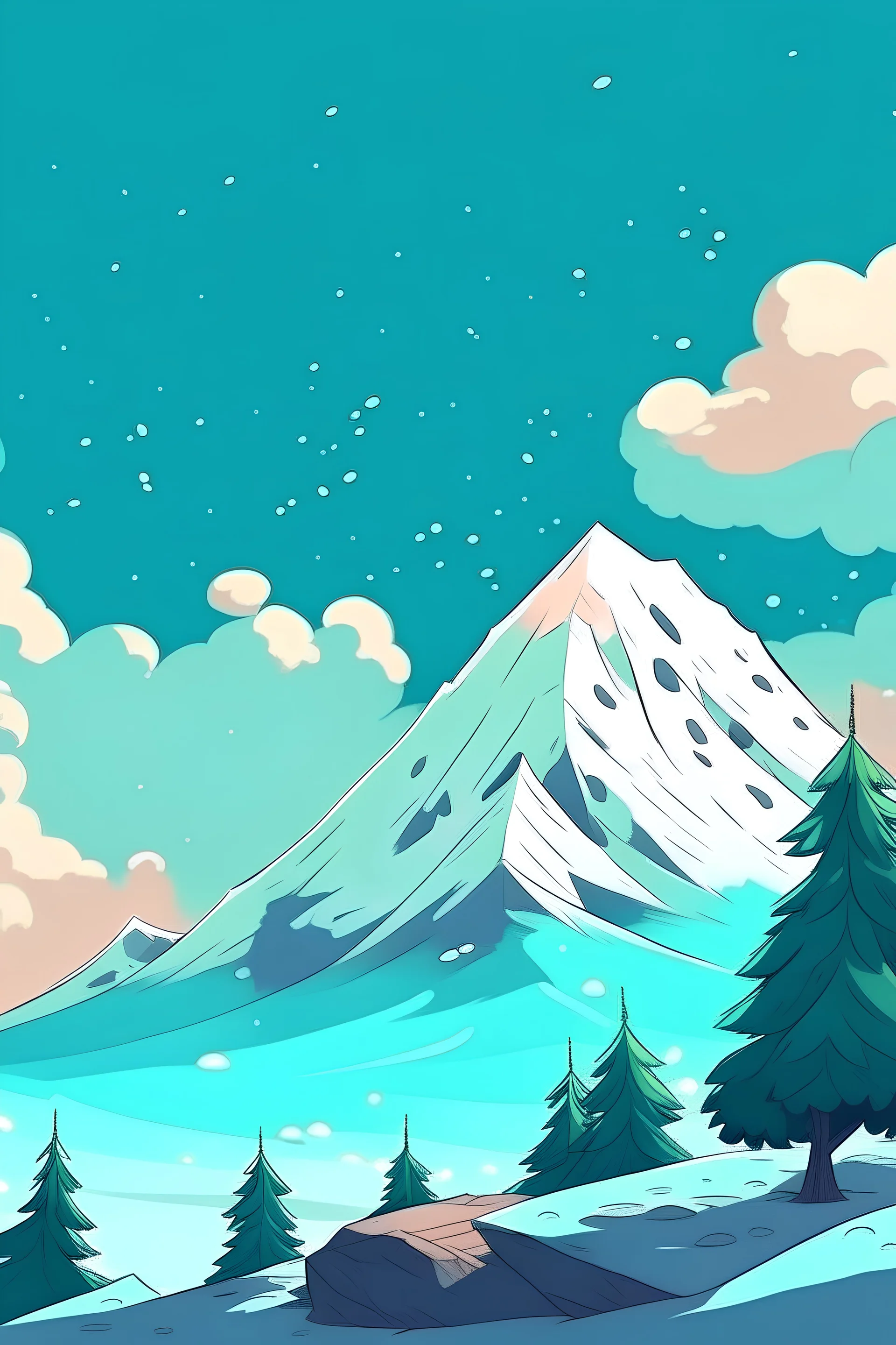 ❝ prompt: photo of sky ,snowing,cartoon ❞ ❝ negative prompt: tree,mountain ❞