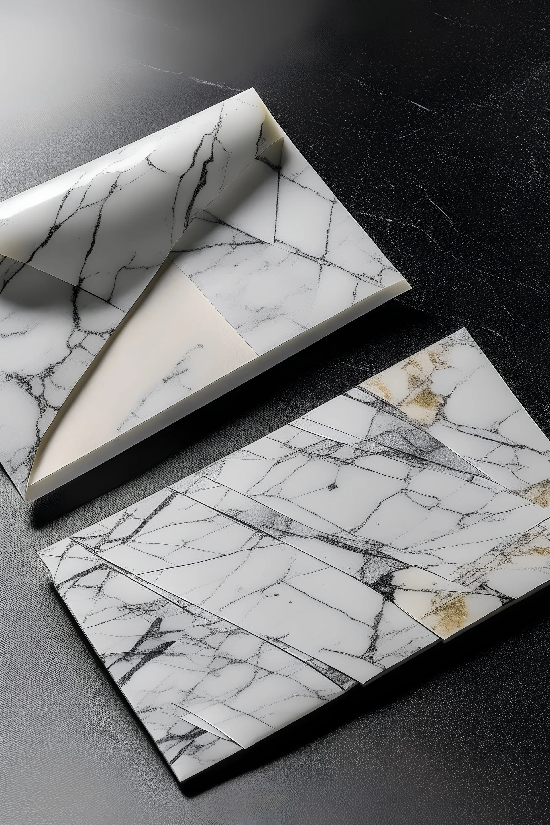 Granite and marble combined in an A4 envelope